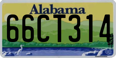 AL license plate 66CT314