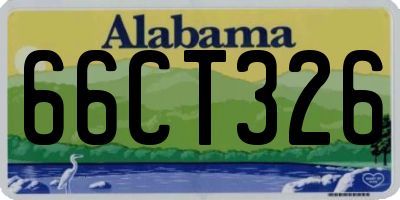AL license plate 66CT326