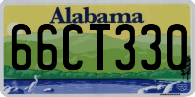 AL license plate 66CT330