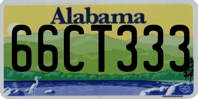 AL license plate 66CT333
