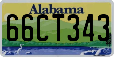 AL license plate 66CT343