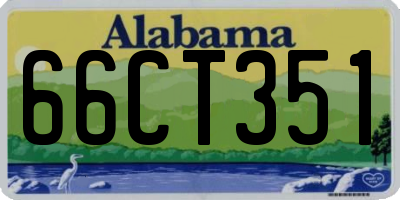 AL license plate 66CT351