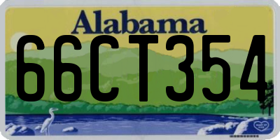 AL license plate 66CT354