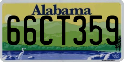 AL license plate 66CT359