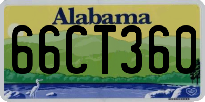 AL license plate 66CT360