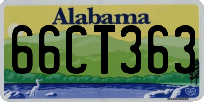 AL license plate 66CT363