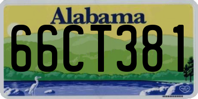 AL license plate 66CT381