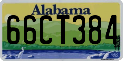 AL license plate 66CT384