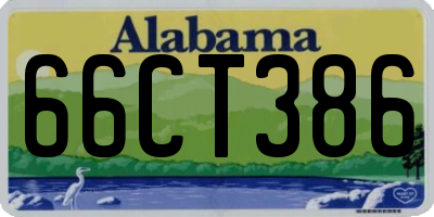 AL license plate 66CT386