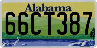 AL license plate 66CT387