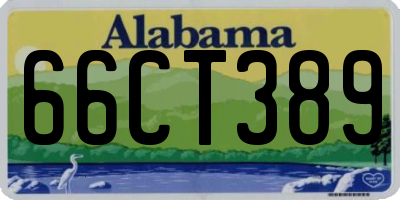 AL license plate 66CT389