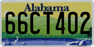 AL license plate 66CT402
