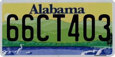 AL license plate 66CT403