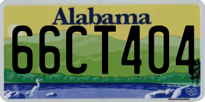 AL license plate 66CT404