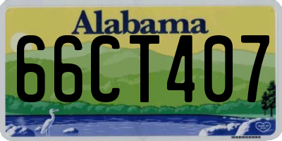 AL license plate 66CT407