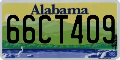 AL license plate 66CT409
