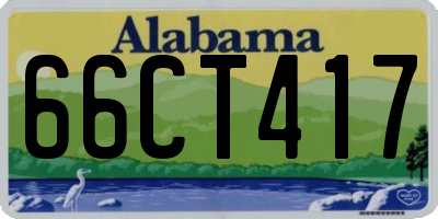 AL license plate 66CT417
