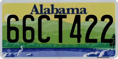 AL license plate 66CT422