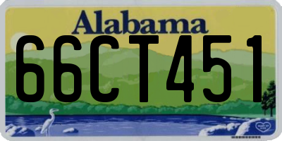 AL license plate 66CT451