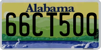 AL license plate 66CT500
