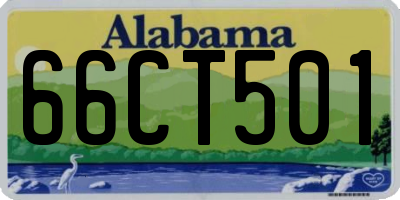 AL license plate 66CT501