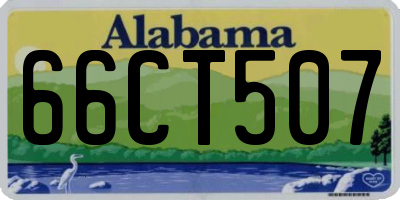AL license plate 66CT507