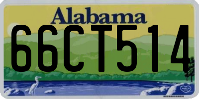 AL license plate 66CT514