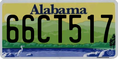 AL license plate 66CT517