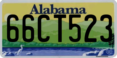 AL license plate 66CT523