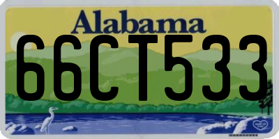 AL license plate 66CT533