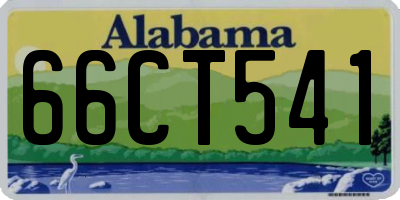 AL license plate 66CT541