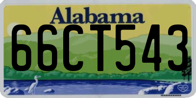 AL license plate 66CT543