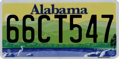 AL license plate 66CT547