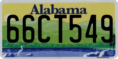 AL license plate 66CT549