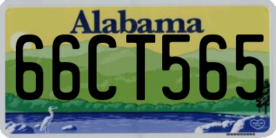 AL license plate 66CT565