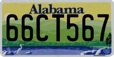 AL license plate 66CT567