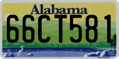 AL license plate 66CT581