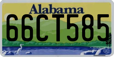 AL license plate 66CT585