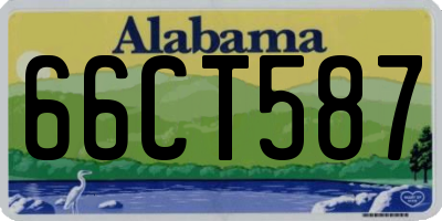 AL license plate 66CT587