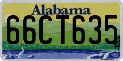 AL license plate 66CT635
