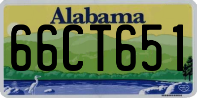 AL license plate 66CT651