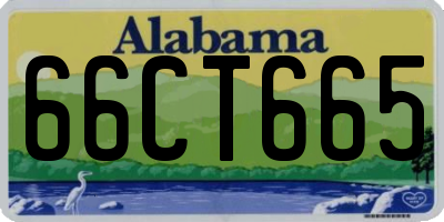 AL license plate 66CT665