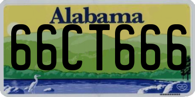 AL license plate 66CT666