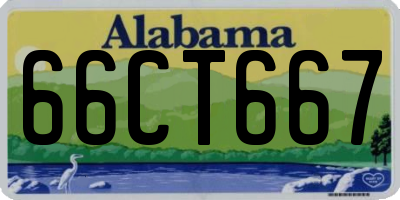 AL license plate 66CT667