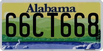 AL license plate 66CT668