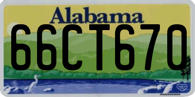 AL license plate 66CT670