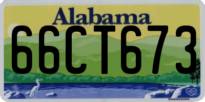 AL license plate 66CT673