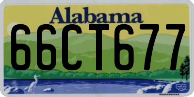 AL license plate 66CT677