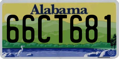 AL license plate 66CT681