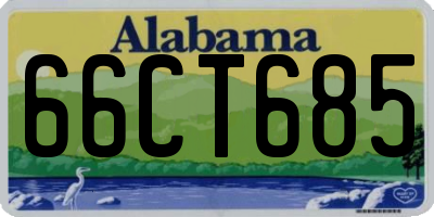 AL license plate 66CT685